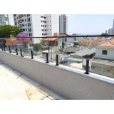 fabricante de corrimão de inox com vidro Penha